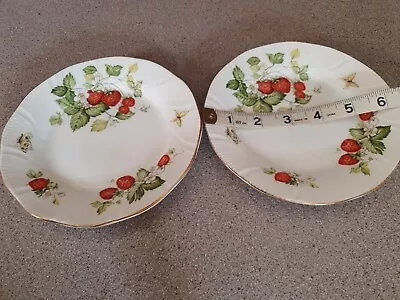Buy Mint Cond Queen's Rosina Bone China Virginia Strawberry 6.5  Side Plates • 14.50£