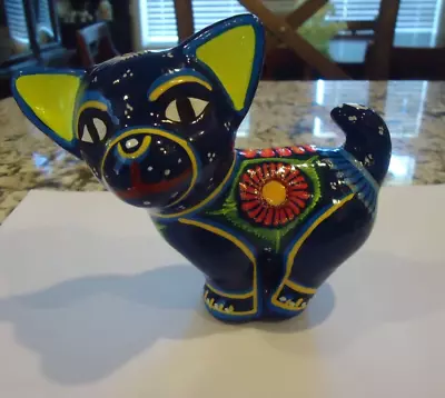 Buy Talavera Chihuahua Dog Sculpture Mexican Pottery Folk Art Cobalt Blue 5 Inches • 33.70£