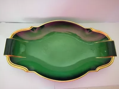 Buy Carlton Ware Vert Royale Dark Green Oval Dish Excellent Condition Art Deco  • 35£