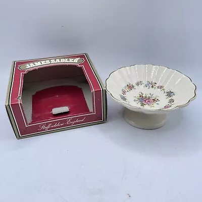 Buy Bonbon Sweet Dish James Sadler Pedestal Bowl Footed Boxed Floral Vintage • 14.97£