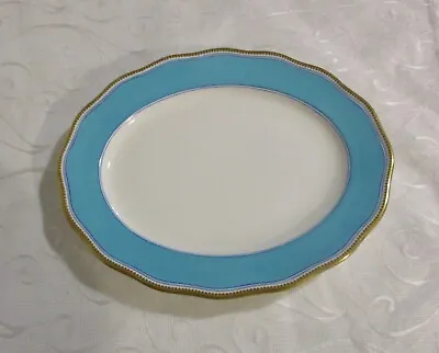 Buy Antique Brown Westhead Moore Cauldon Turquoise & Gold Oval Serving Plate 11  • 26.99£
