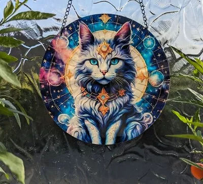Buy Mystic Cat Pre-assembled Acrylic Suncatcher Wall Hanging Home Decor Gifts • 7.79£