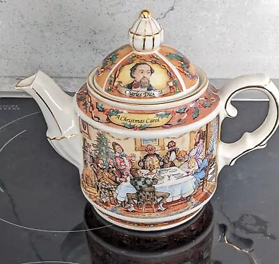 Buy Attractive  Vintage Charles Dickens 'A Christmas Carol' Teapot By Sadler • 18£