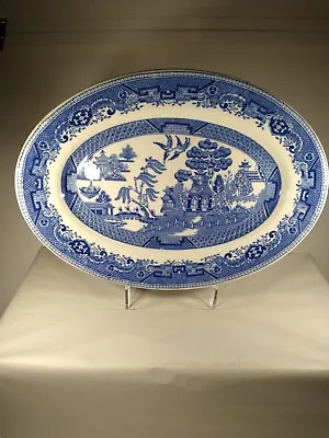 Buy Buffalo China Blue Willow Oval Platter 12-1/2 By 8-3/4  Restaurant Ware • 18.95£