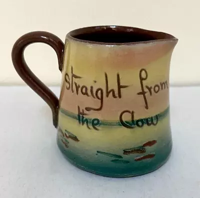 Buy Vintage Torquay Sailing Motto Ware Miniature Jug 'Straight From The Cow' 6cm • 7£