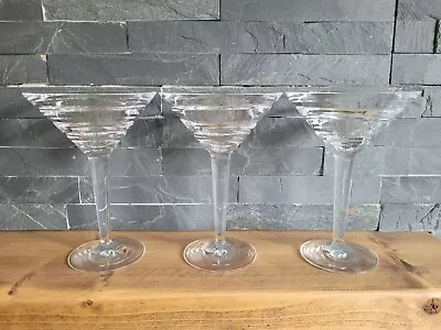 Buy X 3 Stuart Crystal Jasper Conran AURA Martini Cocktail Glasses  • 240£
