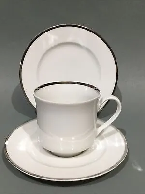 Buy Jonelle Thomas China Germany For John Lewis Platinum Band Cup, Saucer & Plate  • 6.95£