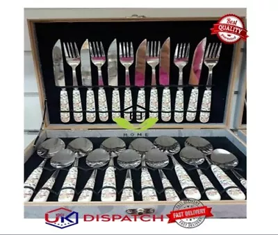 Buy 24Pcs Vintage Floral Minton Design  Style Cutlery Full Set On A Hard Case Gift • 30.99£