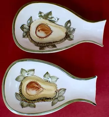 Buy ** Two ** Jersey Pottery Avocado Dishes   ❀❀ڿڰۣ❀❀ ❀❀ڿڰۣ❀❀ • 14.99£
