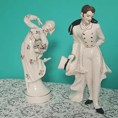 Buy Vintage Florence Ceramics Bisque Victor Laware 40's Dancer Figure Lot • 108.67£