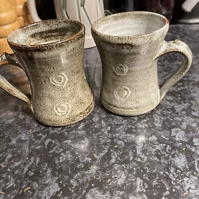 Buy 2 Studio Pottery Mugs Marked DW • 12£