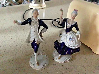 Buy Royal Dux Czech Rare Aristocratic Couple Dancer Figurines Pink Triangle Mint • 95£