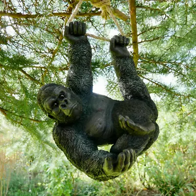Buy Climbing Gorilla Garden Ornaments Outdoor Tree Hanging Statue Animal Sculpture  • 44.95£