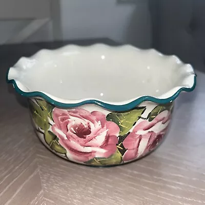 Buy Wemyss Antique Genuine 1915 Hand Painted Cabbage Rose Bowl Scalloped Rim • 250£