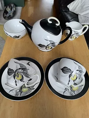 Buy Royal Stafford Merlin Ware Yellow & Black Orchid Pattern Tea For 2  • 29.99£