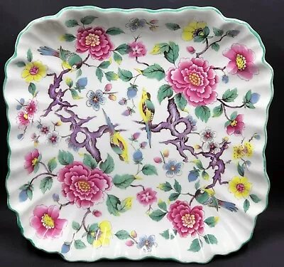 Buy Vintage Old Foley Chinese Rose Chintz Square Dish Birds Flowers England 8  • 25.47£