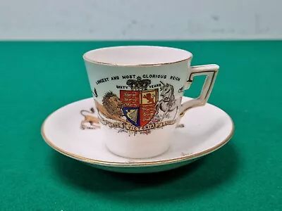 Buy Antique Foley China Queen Victoria 1837-1897 Diamond Jubilee Tea Cup & Saucer • 19.99£