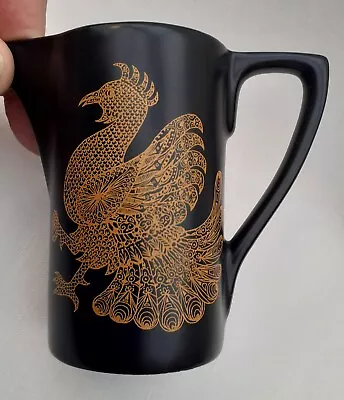 Buy Portmeirion Pottery Phoenix Black And Gold Pattern Milk Cream Jug • 4£