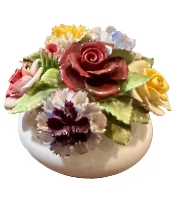 Buy Royal Adderley Floral Bone China Made In England Porcelain Flower Bouquet. 4” • 28£