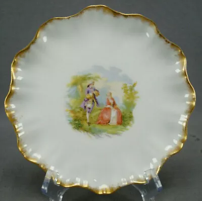 Buy Jean Pouyat Limoges Watteau Scene Courting Couple Gold 7 1/4 Inch Plate  • 80.51£