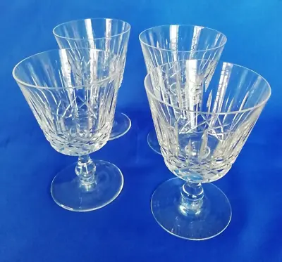 Buy Vintage EDINBURGH CRYSTAL Appin CLARET GLASSES X 4 Handmade & Hand Cut FULL LEAD • 32.50£