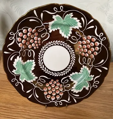 Buy Vintage GRAYS Pottery Bronze Lustre Large Plate Grapevine Design Marked A8666 • 9.99£