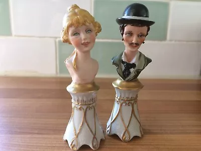 Buy Pair Capodimonte Porcelain Figurines/ornaments Busts Vintage Collectible/Italy • 35£