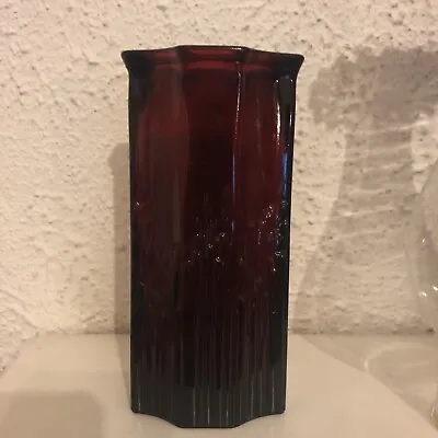 Buy Vintage Avon Red Cranberry Glass Vase • 5£