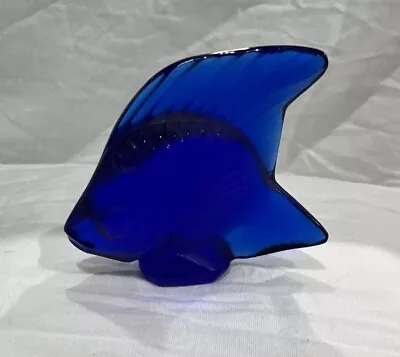 Buy Lalique France Fish Sculpture In 'Blue Sapphire' No Box • 94.72£