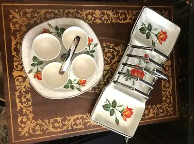 Buy Vintage 1950s Midwinter Stylecraft Breakfast Set Egg Cups Toast Rack Rosemarie • 35£