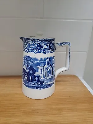 Buy George Jones & Sons Abbey 1790 Style Jug Coffee Pot Blue And White • 15£