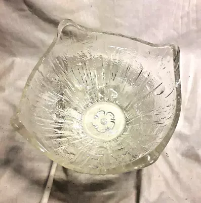 Buy Bagley For John Artis Ltd Large Vintage Textured Bark Glass Bowl Tudor Rose Base • 35£