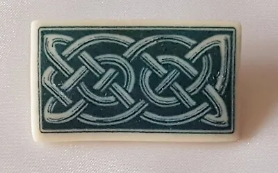 Buy Celtic Knot Design ~ Brooch ~ Blue & Off-White ~ Ceramic Pottery • 7.99£