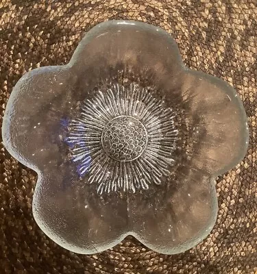 Buy Vintage Dartington Crystal Small POPPY Party Snack Bowl Clear Textured Dish VGC • 5£