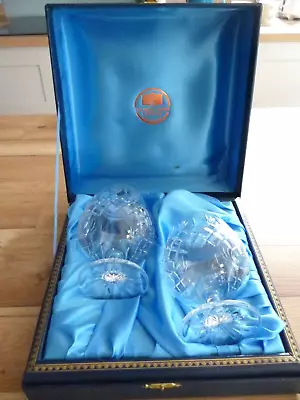 Buy 2 X Thomas Webb  Crystal Cut Glass Brandy Glasses Date 1980's Unused & Boxed • 10£