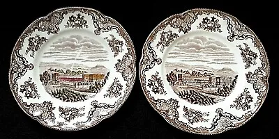 Buy Johnson Bros Old Britain Castles Chatsworth 1792 Brown 8 Inch Plate X1 +1 Free • 9.99£