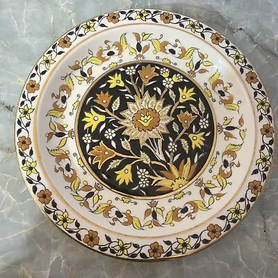 Buy Olympia Ceramic Ibiscus Made In Rhodes 24 K Gold 25.5cm Diameter • 6.99£