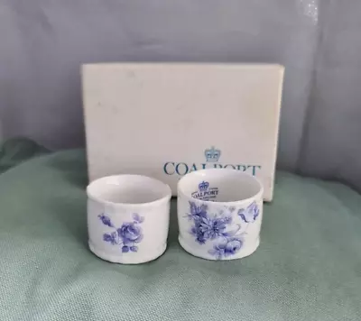 Buy Coalport Bone China Divinity Blue Napkin Rings In Original Box • 6.99£