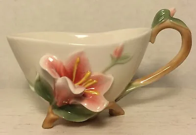 Buy Vintage Franz 3D CUP ONLY #FZ01335 Porcelain Pink Lily Flower Kathy Ireland Home • 31.25£