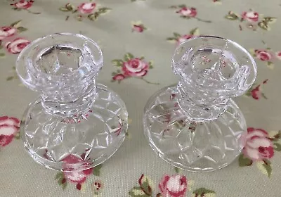 Buy Pair Of Pretty Vintage Cut Glass Crystal Candle Holders VGC • 14.99£