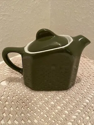 Buy Hall China Company Dark Olive Green Lidded Teapot #189 From 1963 Made In USA • 14.46£
