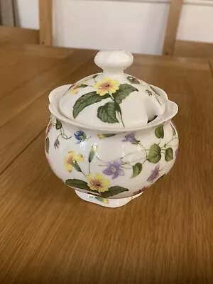 Buy Queens Country Meadow Lidded Sugar Bowl Floral Flowers Fine Bone China VGC  • 9£