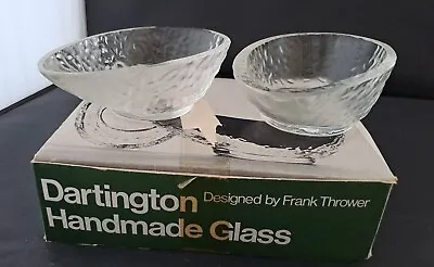 Buy DARTINGTON Boxed Pair Of Vintage Glass Avocado Dishes Frank Thrower Design - VGC • 11£