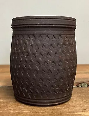 Buy Vintage Unusual Studio Pottery Terracotta Pot Jar Marked 10cm Tall • 4.99£