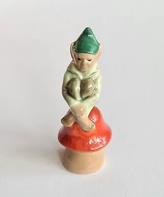 Buy Rare Szeiler Studio 2002 ~ Lucky Pixie On Toadstool ~ Coloured Glaze Figurine • 20£