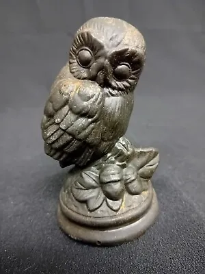 Buy Vintage Franklin Mint Bronzed Resin Owl Figurine. 4  Tall. Good Condition. • 8.50£
