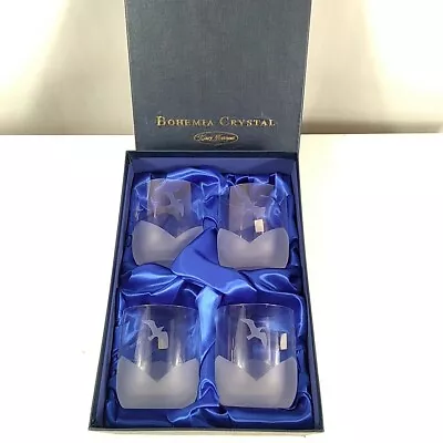 Buy Bohemia Crystal Glass Set X4 Etched Birds Henry Marchant Gift Box • 20.42£
