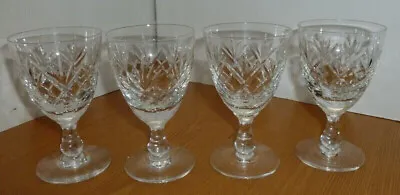 Buy Vintage Edinburgh Crystal Glasses Sherry Drambuie X 4 Size 10cm High • 20£