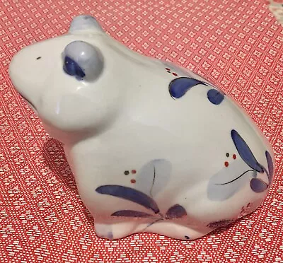 Buy Beautiful Vintage Hand Painted Porcelain Chinese Blue And White Frog. 13 X 11cm • 6.50£
