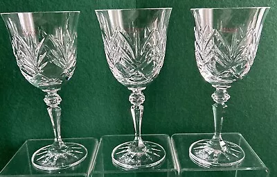 Buy Set Of 3 Galway Kylemore Irish Crystal Wine Glasses 6 - 7/8” • 22.18£